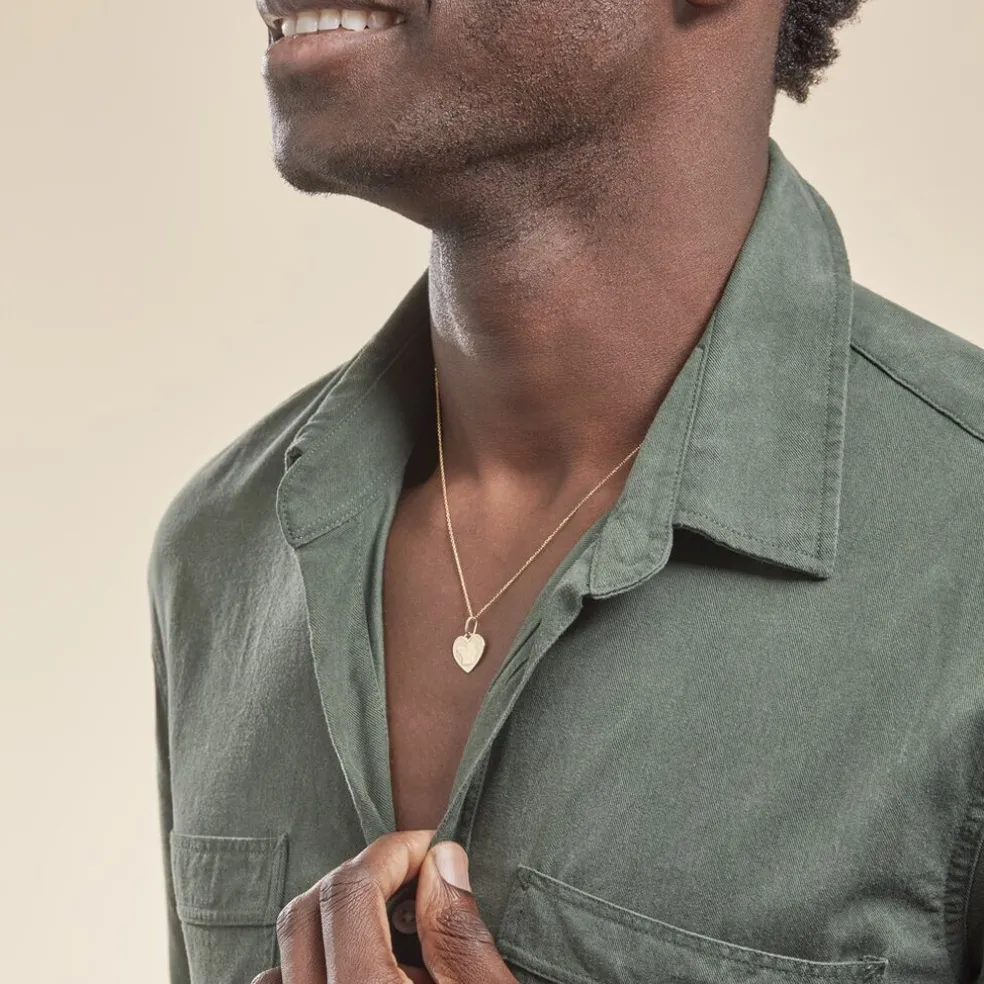 Pendentif Ange Coeur Or Jaune