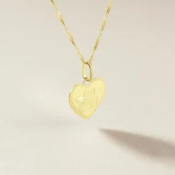 Pendentif Ange Coeur Or Jaune