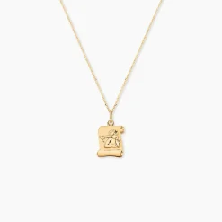 Pendentif Ange Parchemin Or Jaune