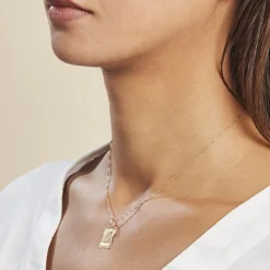 Pendentif Ange Parchemin Or Jaune