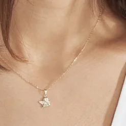 Pendentif Ange Penseur Or Jaune