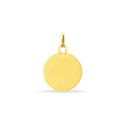 Pendentif Ange Rond Effet Diamante Or Jaune