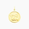 Pendentif Ange Rond Mat Or Jaune