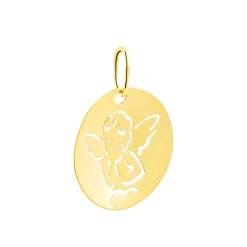 Pendentif Ange Rond Or Jaune