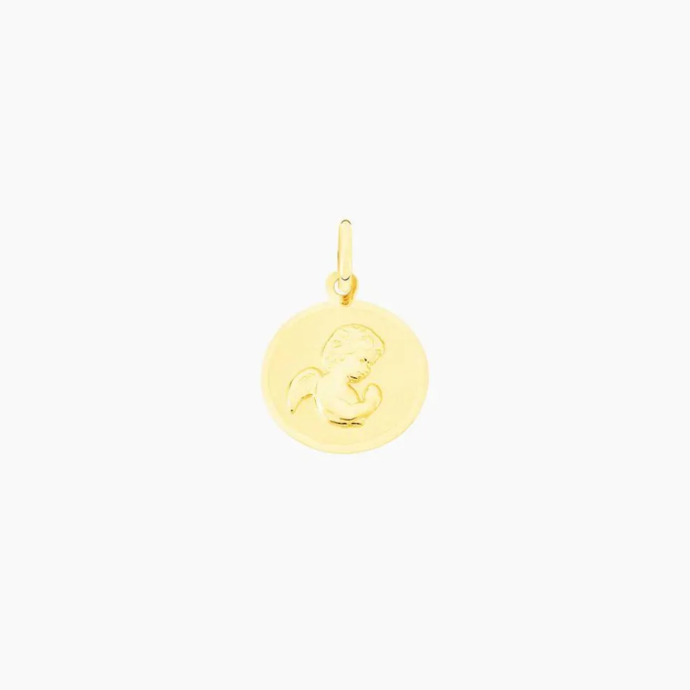Pendentif Ange Rond Or Jaune