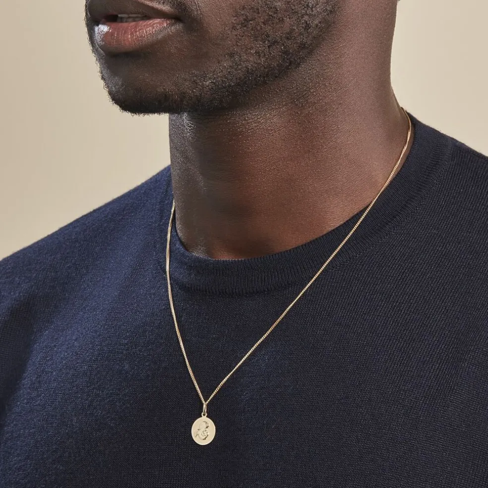 Pendentif Ange Rond Or Jaune