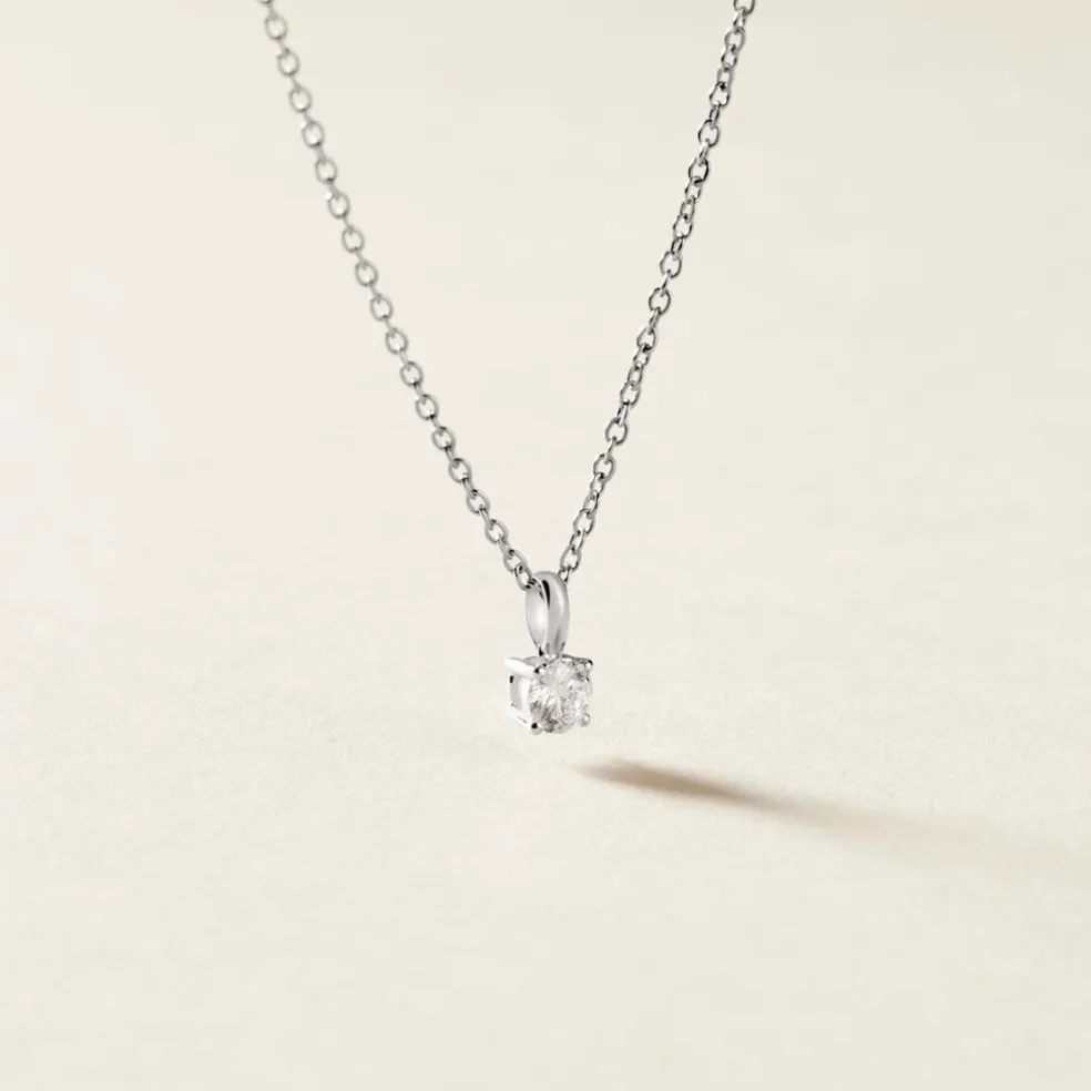 Pendentif Aphrodite Or Blanc Diamant