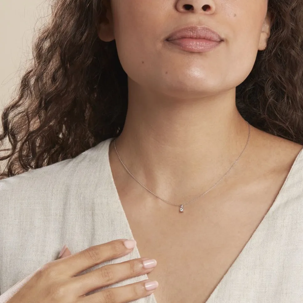 Pendentif Aphrodite Or Blanc Diamant