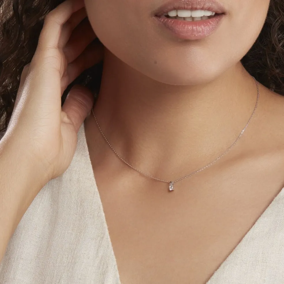 Pendentif Aphrodite Or Blanc Diamant