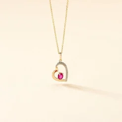 Pendentif Arduinna Or Jaune Rubis