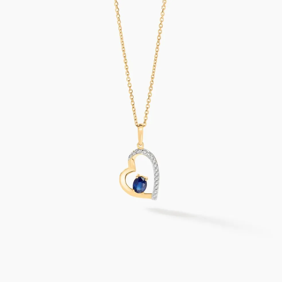 Pendentif Arduinna Or Jaune Saphir