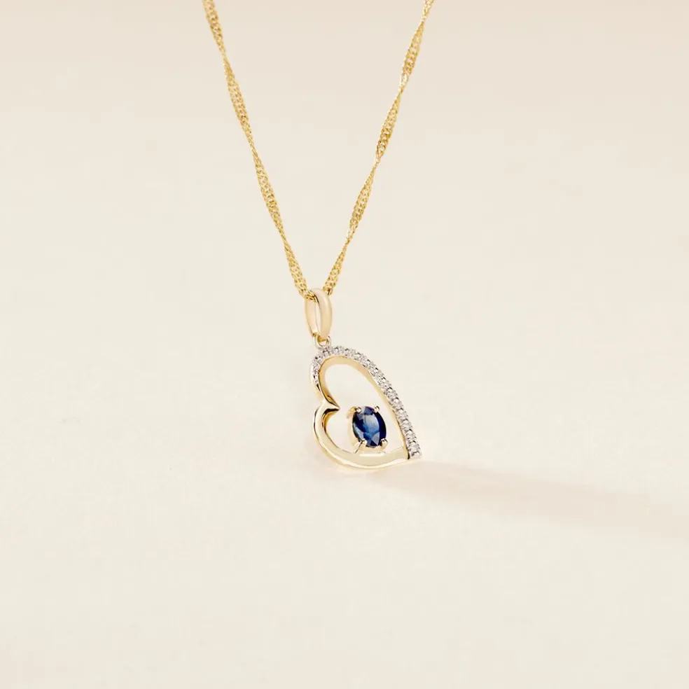 Pendentif Arduinna Or Jaune Saphir