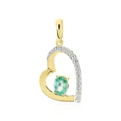 Pendentif Arduinna Or Jaune Emeraude