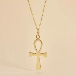 Pendentif Basilissa Croix De Vie Or Jaune