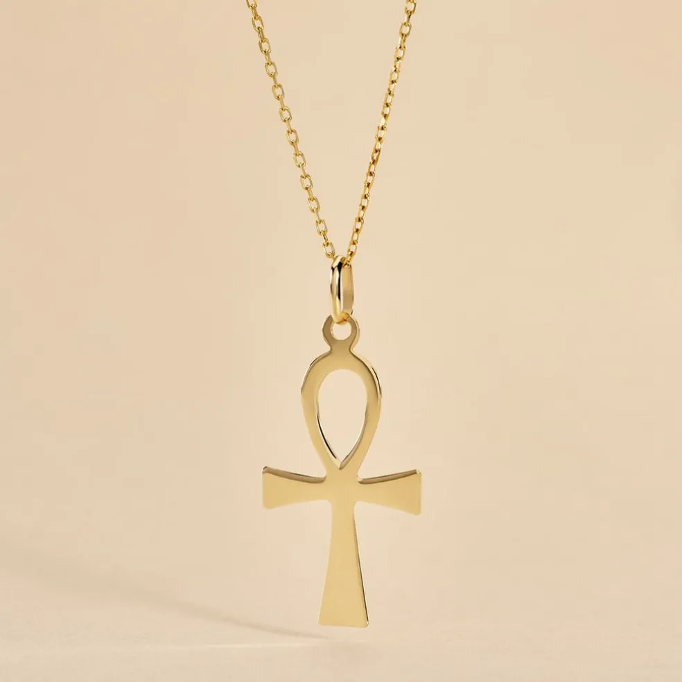 Pendentif Basilissa Croix De Vie Or Jaune