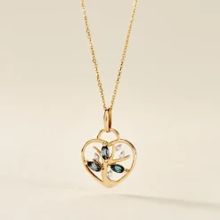 Pendentif Baylee Or Jaune Topaze Oxyde De Zirconium