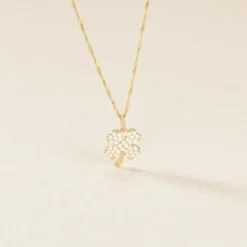 Pendentif Brewal Or Jaune Oxydes De Zirconium