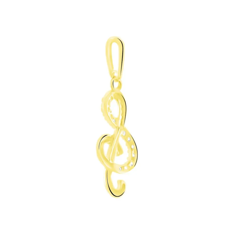 Pendentif Caprais Or Jaune Oxydes De Zirconium