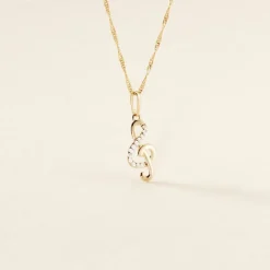 Pendentif Caprais Or Jaune Oxydes De Zirconium