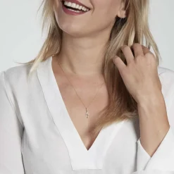 Pendentif Caprais Or Jaune Oxydes De Zirconium