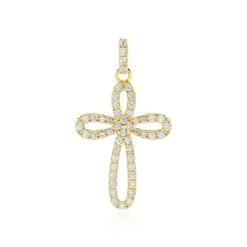Pendentif Chastity Or Jaune Oxyde De Zirconium