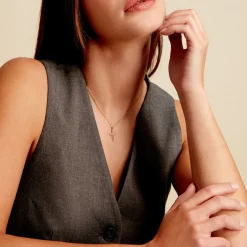 Pendentif Chastity Or Jaune Oxyde De Zirconium