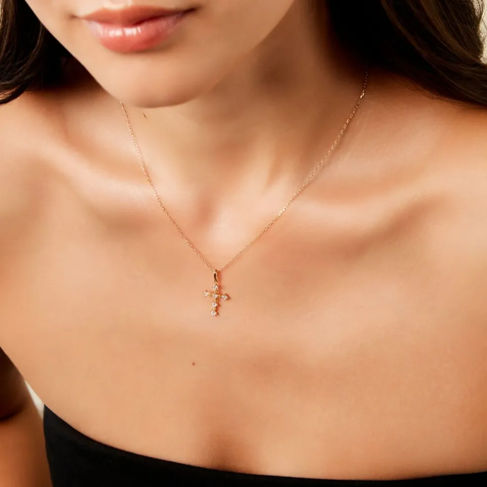 Pendentif Cleto Or Jaune Oxyde De Zirconium