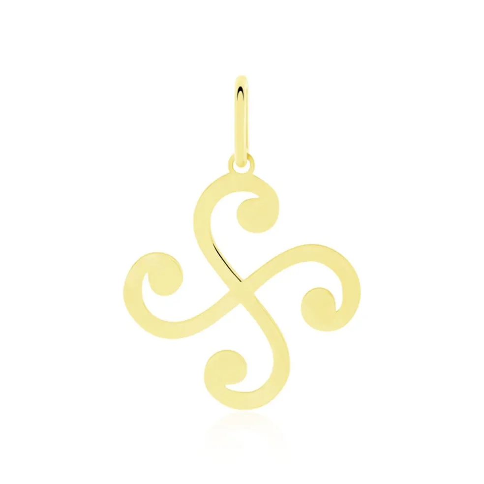 Pendentif Cobeia Croix Basque Or Jaune