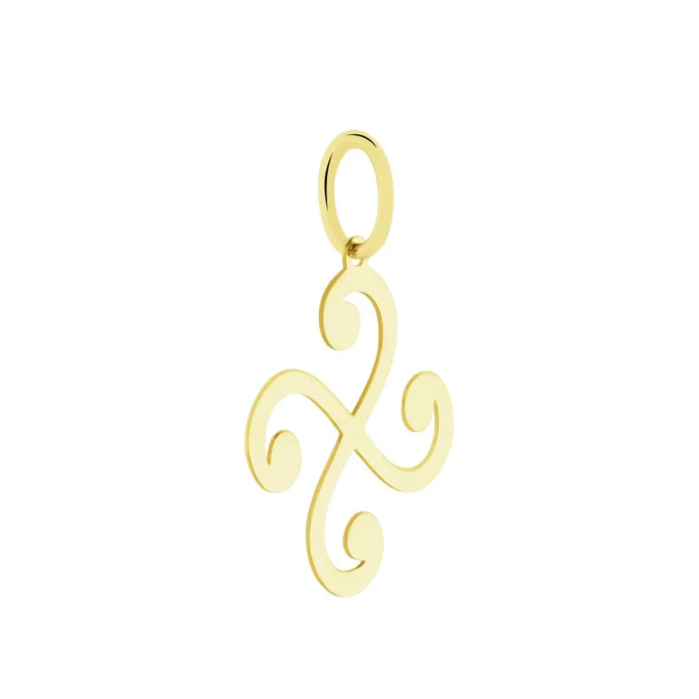 Pendentif Cobeia Croix Basque Or Jaune