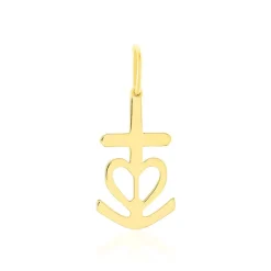 Pendentif Cobeia Croix De Camargue Or Jaune