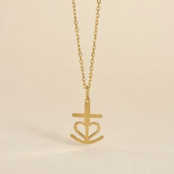 Pendentif Cobeia Croix De Camargue Or Jaune