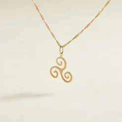 Pendentif Cobeia Triskel Or Jaune