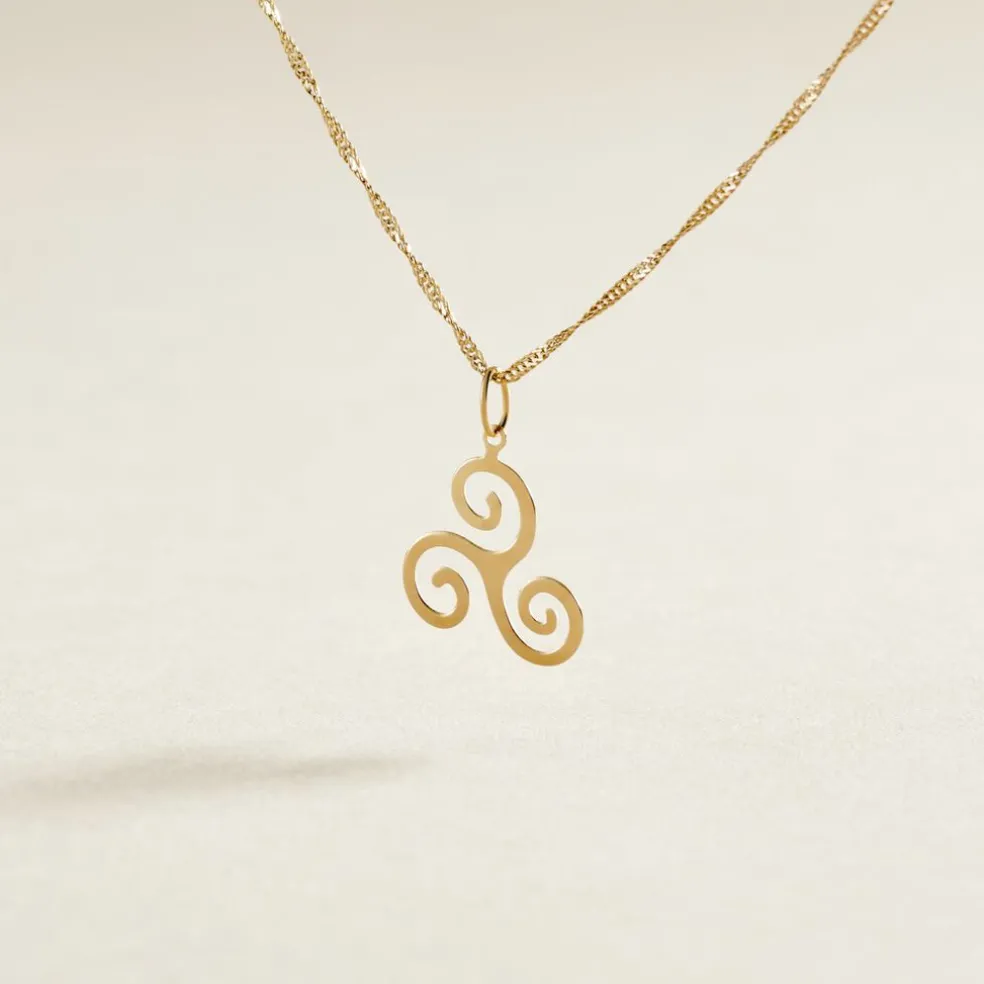 Pendentif Cobeia Triskel Or Jaune