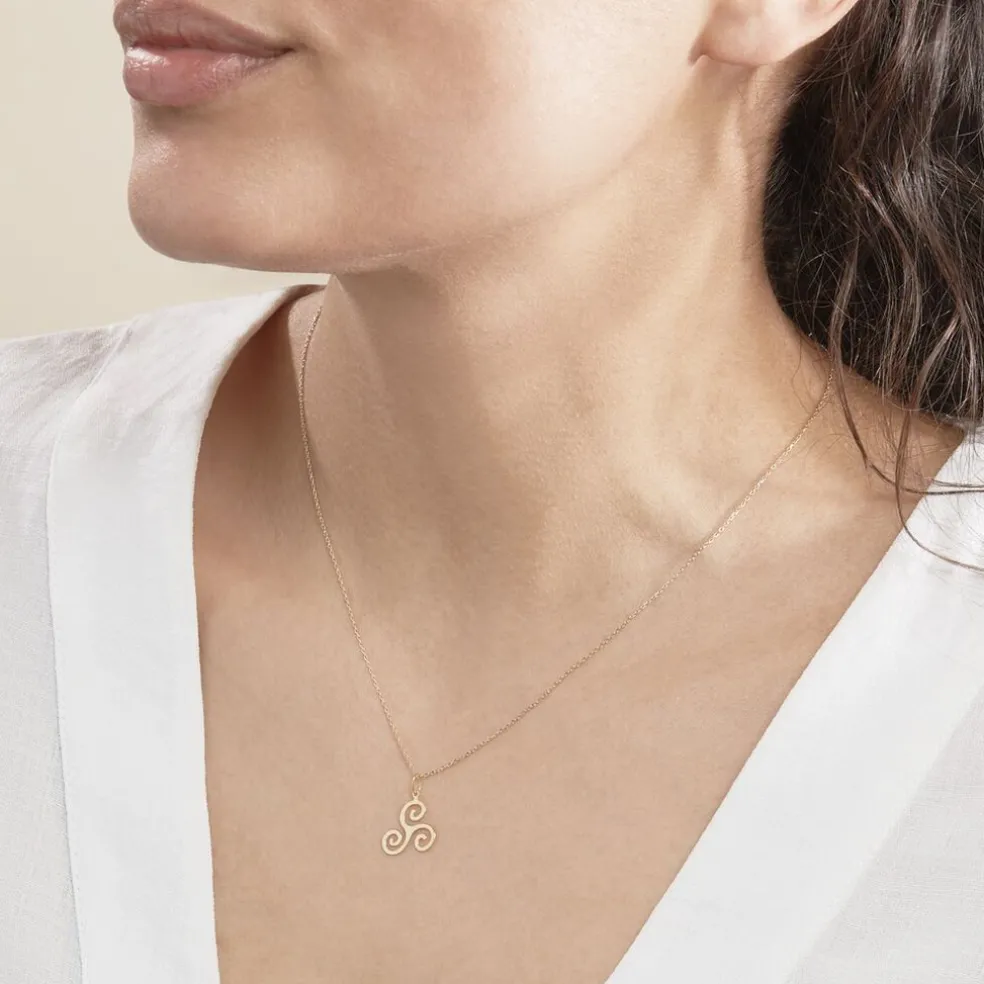 Pendentif Cobeia Triskel Or Jaune