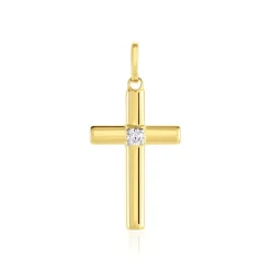 Pendentif Cornell Or Jaune Oxyde De Zirconium