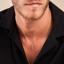 Pendentif Corsa Argent Blanc