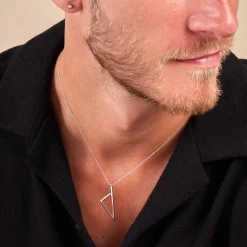 Pendentif Corsa Argent Blanc