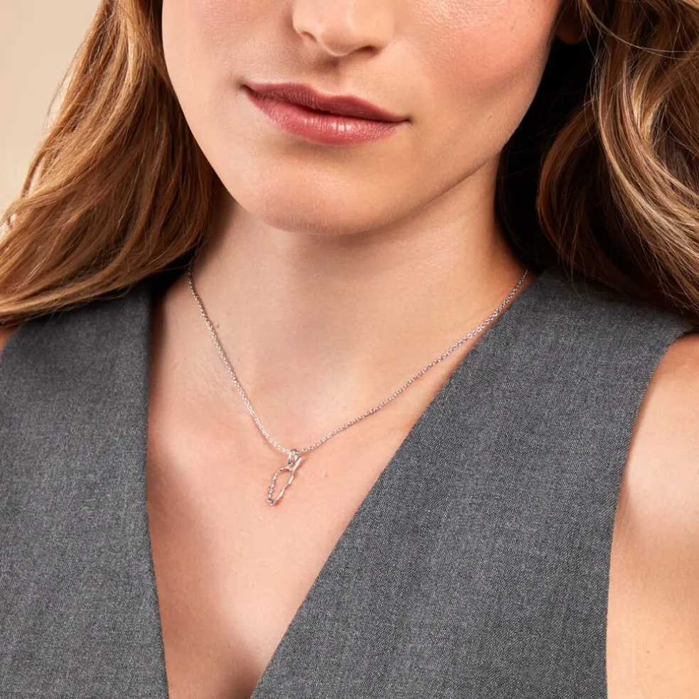 Pendentif Corse Argent Blanc