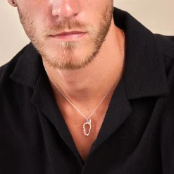 Pendentif Corse Argent Blanc