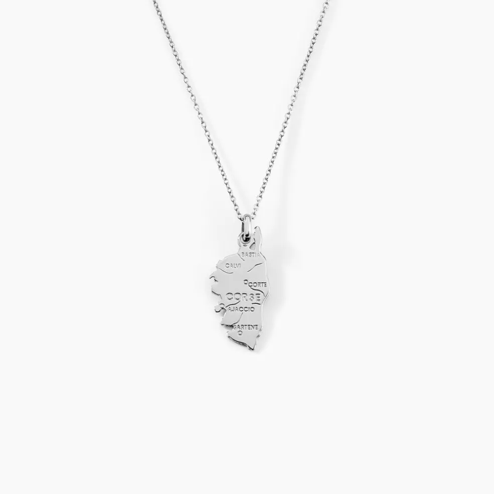 Pendentif Corsica Argent Blanc