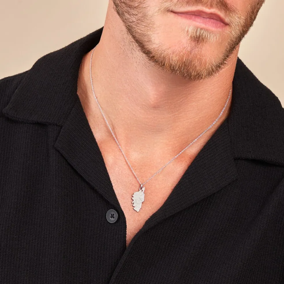 Pendentif Corsica Argent Blanc