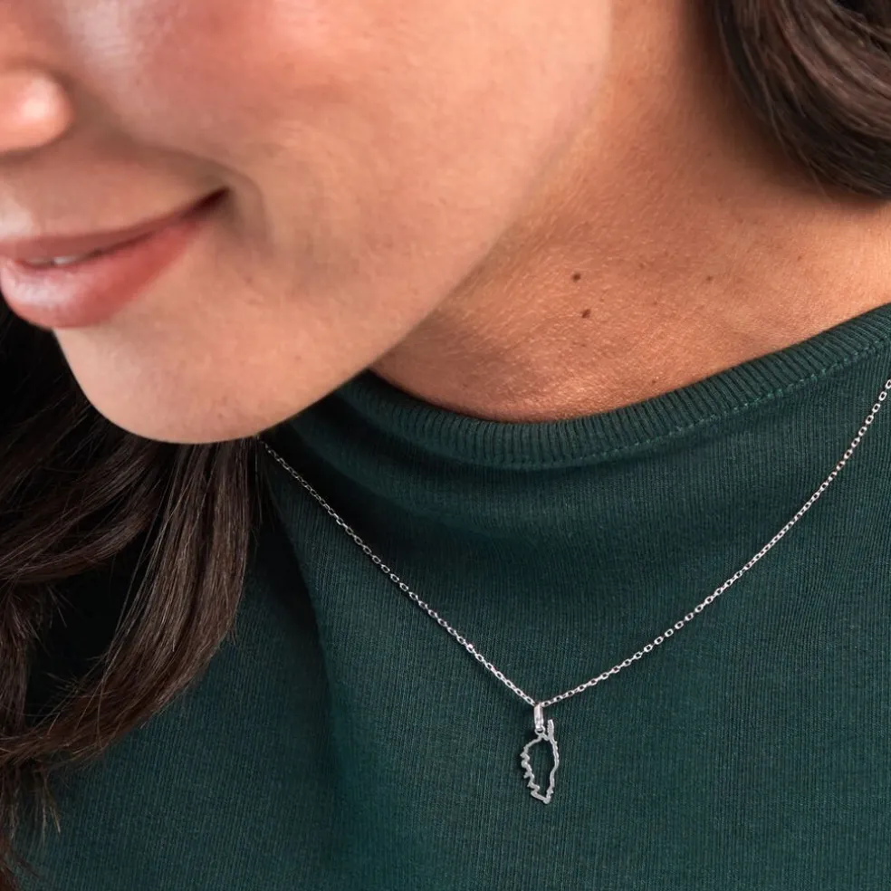 Pendentif Corsica Or Blanc