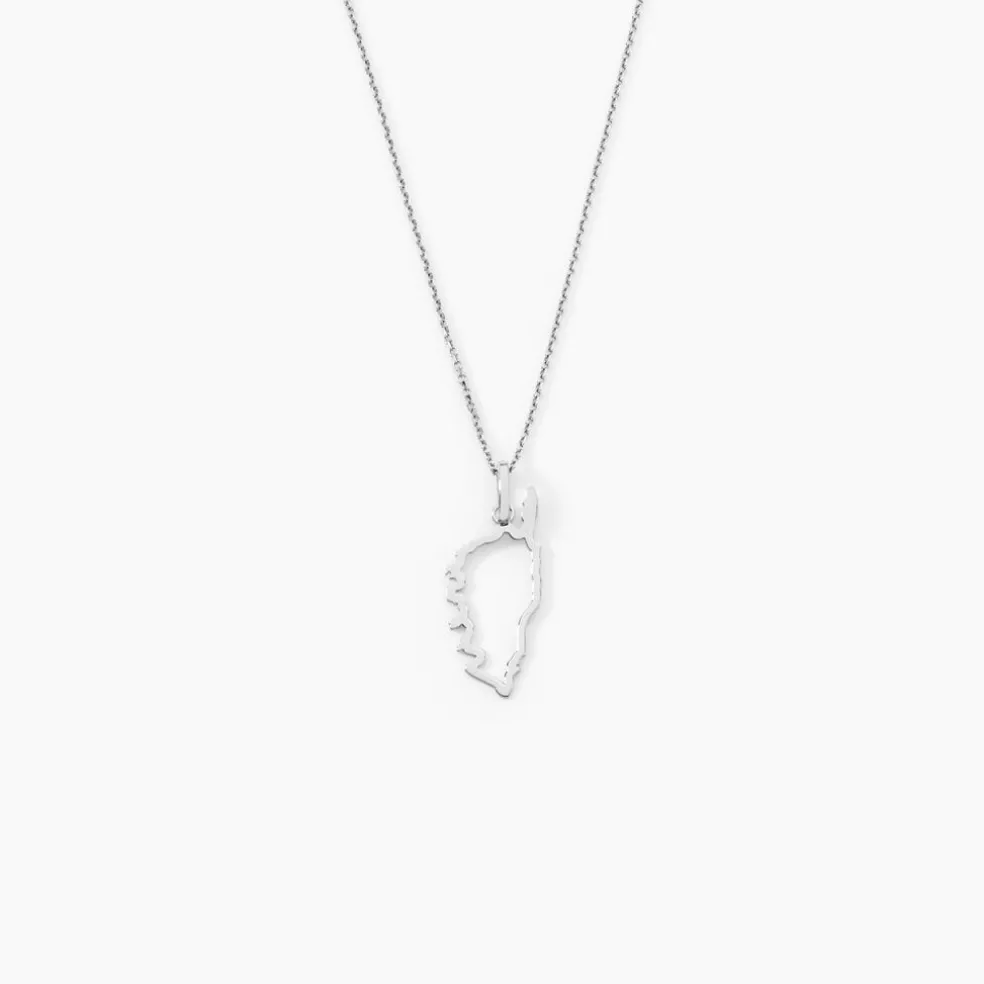 Pendentif Corsica Or Blanc