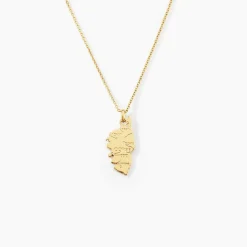 Pendentif Corsica Plaque Or Jaune