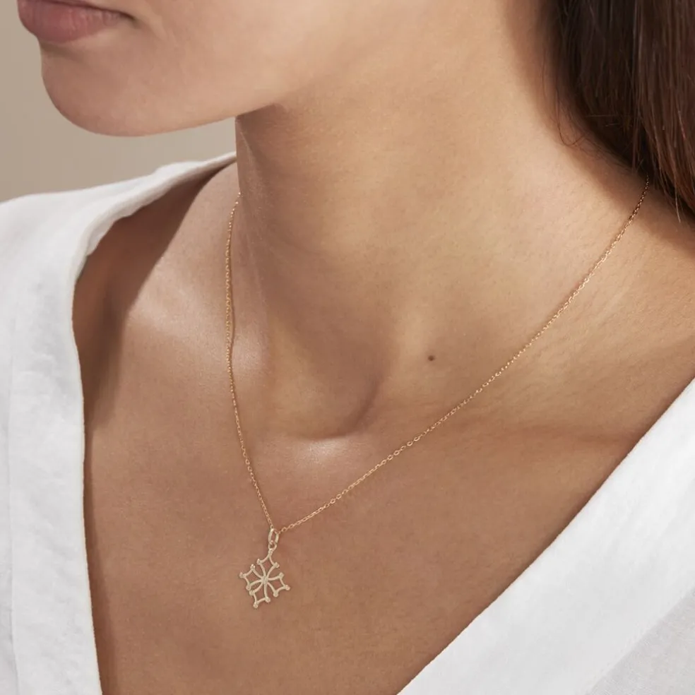Pendentif Dajo Croix Occitane Or Jaune