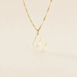 Pendentif Dalia Rosace Or Jaune