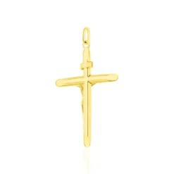 Pendentif Damian Croix Or Bicolore