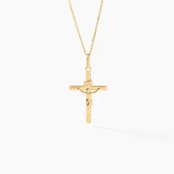 Pendentif Damian Croix Or Jaune