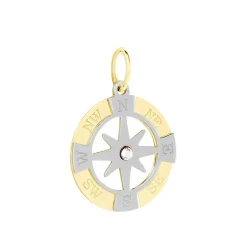 Pendentif Demyan Or Bicolore Oxyde De Zirconium
