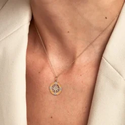 Pendentif Demyan Or Bicolore Oxyde De Zirconium